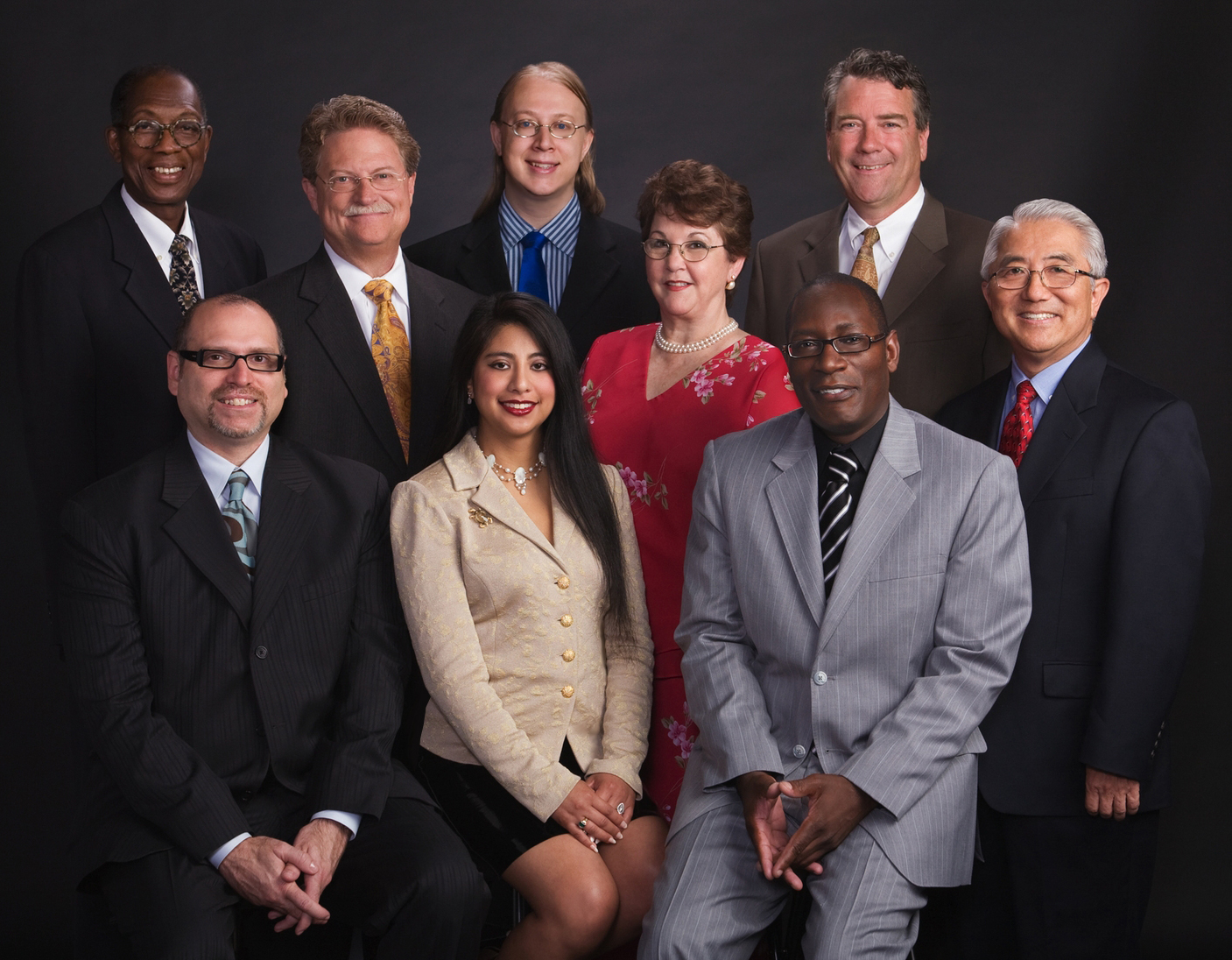 The Memnosyne Team (top row, L to R): Board Member/Education Director - Phillip Collins; Co-Founder/Executive Vice-President - Joshua Raymond Frenk; Director of Programs - Rev./Dr. Todd Collier; (2nd Row L to R): Executive Director - Coke Buchanan; Treasurer - Constance Hargis CPA; Director of Memnosyne Campus - Phillip Shinoda; Vice-President of Events - Alan Keith; Co-Founder/President - Mary Ann Thompson-Frenk; Asisstant to The Directors - Anthony Chisom